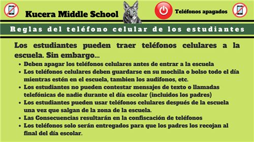 Cell Phone Policy Spanish
